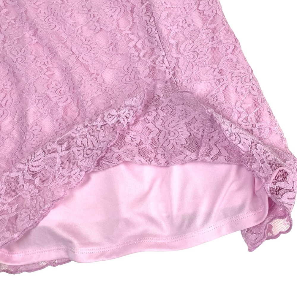 Forever 21 Short LE Lace Pink Blossom Mini Dress Large NWT - Picture 10 of 12